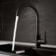 Tall Black Kitchen Sink Water Faucet with Single Handle