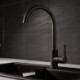 Tall Black Kitchen Sink Water Faucet with Single Handle