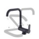 Single Handle Modern Black Kitchen Faucet Rotatable