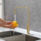 Right Angle Spout Brass Rotable Kitchen Sink Faucet Kitchen Tap