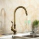 Single Hole Single Handle Antique Brushed Finish Brass Sink Faucet