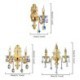 Luxurious Wall Sconce Crystal Drop Decoration Lamp Bedside Hallway Lighting European Wall Lamp