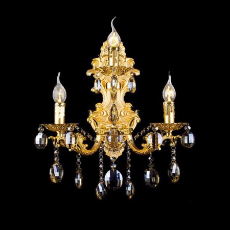 Luxurious Crystal Drop Wall Sconce Dining Room Hallway Lighting European Fashion Wall Lamp