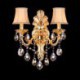 Exquisite Crystal Drops Light Bedside Hallway Lighting European Wall Lamp Golden Petal Wall Sconce