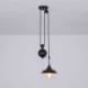 Retractable Industrial Farmhouse Pulley Pendant Light Adjustable Height Stoving Varnish Finish