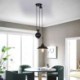 Retractable Industrial Farmhouse Pulley Pendant Light Adjustable Height Stoving Varnish Finish