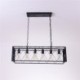 6-Light Farmhouse Hanging Light Rustic Rectangular Pendant Light For Living Room