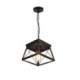 Dining Room Living Room Vintage Trapezoidal Pendant Light Metal Black Hanging Light