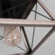 Dining Room Living Room Vintage Trapezoidal Pendant Light Metal Black Hanging Light