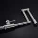 Cool Unique Retractable Tap Brushed Nickel Pot Filler Kitchen Sink Faucet