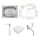 Single Bowl Small Stainless Steel Kitchen Sink (Faucet Not Included)