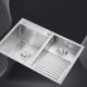 Double Bowl Stainless Steel Laundry Sink with Washboard