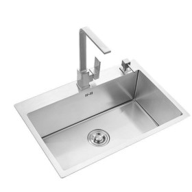 4MM Thick Handcraft Single Groove 304 Stainless Steel Sink Kitchen Basin Single Basin