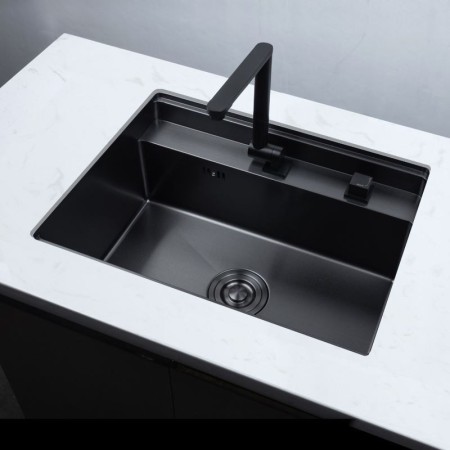 Stainless Steel Single Bowl Sink with Tap Invisible Kitchen Sink