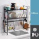 Dish Drying Rack Stainless Steel Black Kitchen Sink Rack Storage Holder