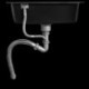 Single Bowl Kitchen Sink in Black Quartz 5543