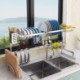 Stainless Steel Multifunctional Storage Rack 2 Layers Kitchen Sink Dish Drying Rack