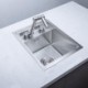 Hidden Bar Single Bowl Sink With Tap 304 Stainless Steel Invisible Sink