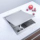 Kitchen Sink Stainless Steel Single Bowl Hidden Kitchen Sink With Folded Faucet