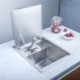 304 Stainless Steel Invisible Single Bowl Sink With Tap Hidden Kitchen Sink