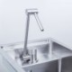 Stainless Steel Lifting Faucet Hidden Kitchen Sink With Tap