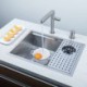 304 Stainless Steel Kitchen Sink with Cup Washer and Drain Board