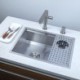 304 Stainless Steel Kitchen Sink with Cup Washer and Drain Board