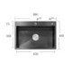 Black Single Bowl Kitchen Washing Sink in Stainless Steel