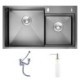 Black Titanium Technology Double Bowl Kitchen Sink Stainless Steel Kitchen Washing Sink