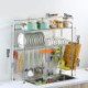 Stainless Steel Kitchen Shelf with Double Layers Dish Drying Rack