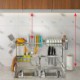 Sink Standing Kitchenware Drying Rack Stretchable Stainless Steel Kitchen Rack