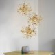 For Dining Living Room Bedroom Sequin LED Chandelier Stainless Steel Pendant Lighting