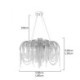 Restaurant Bedroom Modern Elegant LED Pendant Light Creative Tassel Chandelier