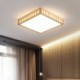 Living Room Bedroom LED Ceiling Lamp Square Wood Ceiling Lamp