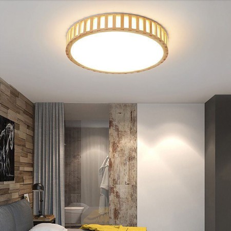 LED Wooden Ceiling Lamp For Dining Room Bedroom