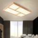 Minimalist Wood Style Flush Mount Ceiling Light Fixture Modern LED Ceiling Light