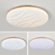 Acrylic Round Corrugated Ceiling Lamp LED Wood Ceiling Light