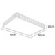 Rectangular Rubber Wood Ceiling Light LED Acrylic Ceiling Light