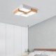 Geometric Wood Ceiling Lamp Modern LED Ceiling Light For Living Room