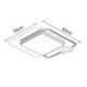 Square Acrylic Flush Mount Ceiling Lighting Fixture Nordic LED Ceiling Light