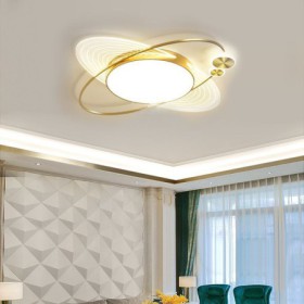 Creative Planet Ceiling Light Fixture For Living Room Modern LED Flush Mount Lighting