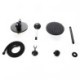 ORB Rain Shower Faucet in Antique Black with Ceiling Mount Shower Head