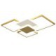 2-Layer Modern Led Golden Flush Mount Geometric Light Fixture Ceiling Light