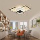 2-Layer Modern Led Golden Flush Mount Geometric Light Fixture Ceiling Light