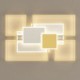 2-Layer Modern Led Golden Flush Mount Geometric Light Fixture Ceiling Light