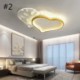 For Girls Room, Modern LED Light Heart Shape Flush Mount Ceiling Light