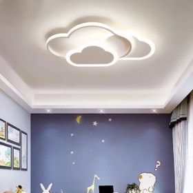 Children's Room Flush Mount Ceiling Light Modern Creative Acrylic LED Light Cloud Shape