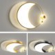 Dimmable LED Ceiling Light Modern Flush Mount Lighting Fixtures in the Shape of the Moon