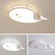 Dolphin-Patterned Dimmable LED Ceiling Light Children's Bedroom Ceiling Fixture