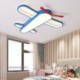 For Boys Room, Modern Airplane Shaped LED Flush Mount Ceiling Light Fixture